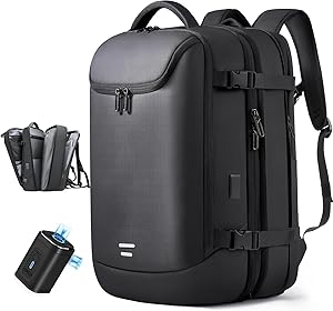 Tangcorle Vacuum Seal Travel Backpack 45L Expandable with USB Charging Port