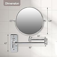 OVENTE 7″ Wall Mounted Makeup Mirror with 1X/10X Magnification — image 6