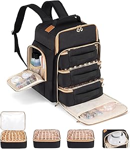 Hautton Nail Polish Organizer with 3 Drawers, Holds 126 Bottles Review