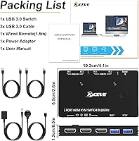 ANXQQ HDMI 2.1 KVM Switch 8K@60Hz 2 Port with Wired Control — image 9