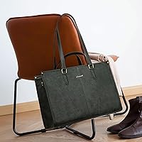 LOVEVOOK Vintage Leather Laptop Tote Bag with Clutch - 15.6 Inch — image 8