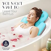 VOXOR Full Body Bath Pillow, Ocean Blue 51″ x 15.7″ — image 4