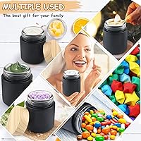 Furnido 6 Pack 8 oz Black Round Glass Jars — image 7