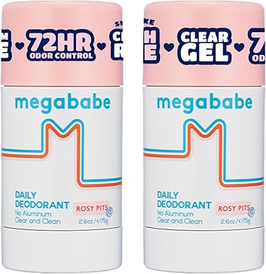 Megababe Daily Deodorant - Rosy Pits 2.6oz 2-Pack