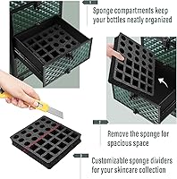 Yueieoun Nail Trolley Cart with 3 Drawers, Dark Green — image 4