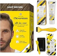 Cleverman Hair & Beard Dye Kit for Men - Light Brown — image 1