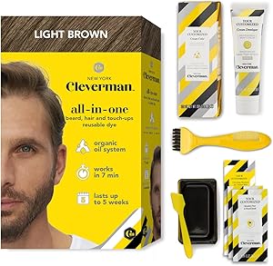 Cleverman Hair & Beard Dye Kit for Men - Light Brown Review