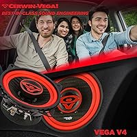 Cerwin-Vega V4 4-inch 2-Way Coaxial Car Audio Speakers — image 7
