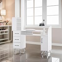 BarberPub Manicure Table 2636 White — image 2