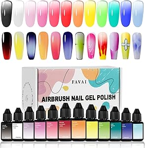FAVAI Airbrush Gel Nail Polish Set HOT-12