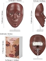 Bueuo Makeup Practice Face with Brushes and Sponge Set, Black — image 5