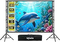 Lejiada 150" Portable Projector Screen with Stand — image 1
