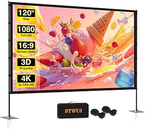 STWUI PS120 Outdoor Projector Screen 120-inch Review