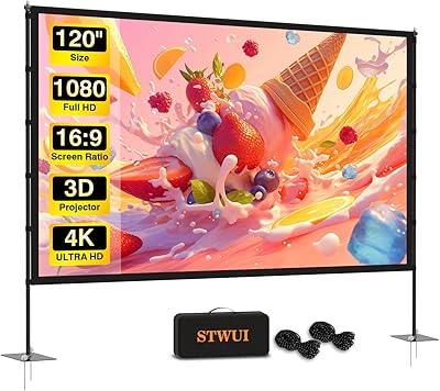 STWUI PS120 Outdoor Projector Screen 120-inch