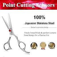 Purple Dragon 5.0-inch Silver Barber Hair Cutting Scissors — image 2