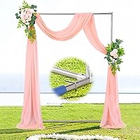 DEROFIT Wedding Arch Backdrop Stand 7FT x 4FT Stainless Steel — image 1