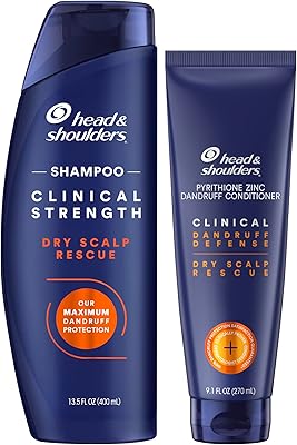 Head & Shoulders Clinical Strength Dandruff Shampoo & Conditioner Set, Dry Scalp Relief, 13.5oz + 9.1oz