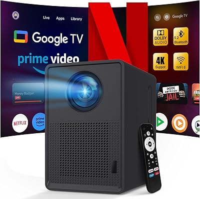 QIAOLET 4K Smart Projector with Google TV