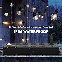 COVOZON Waterproof Surge Protector Power Strip — image 3