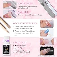 Jofay Fashion Chrome French Tip Press on Nails Set F — image 4