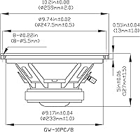 Goldwood Sound GW-10PC-8 10″ Woofer 400 Watts 8 Ohm Replacement Speaker — image 2