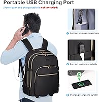 DEVPNR Rolling Backpack for Women, 17-Inch Laptop, 25L — image 4