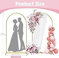 Rtshuok 6FT Gold Metal Arch Backdrop Stand — image 4