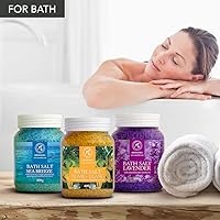 AROMATIKA Bath Salts Set 42 Oz - Lavender, Sea Breeze, Ylang-Ylang — image 6