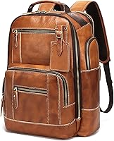 LANNSYNE Vintage Genuine Leather Backpack for Men — image 1