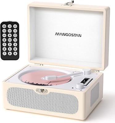 MANGOSTAN CD-003CT Vintage Suitcase Portable CD Player