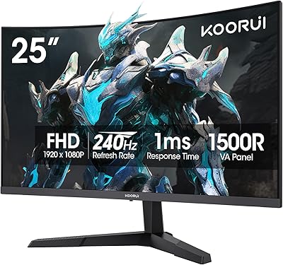 KOORUI 25-inch Curved Gaming Monitor G2511XC