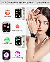 EGQINR Smart Watch for Women 1.75″ Bluetooth Call, Heart Rate Monitor, Sleep Tracker, IP68 Waterproof — image 3