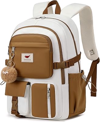 Laptop Backpack 15.6 Inch Beige Khaki