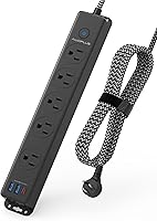 AUOPLUS Surge Protector Power Strip with USB-C, 10FT Extension Cord, 5 Outlets — image 1