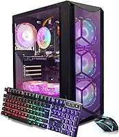 STGAubron Gaming PC Desktop, Intel Core i7 8th Gen, GeForce RTX 3050 6GB, 16GB RAM, 512GB SSD — image 1