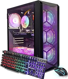 STGAubron Gaming PC Desktop, Intel Core i7 8th Gen, GeForce RTX 3050 6GB, 16GB RAM, 512GB SSD Review