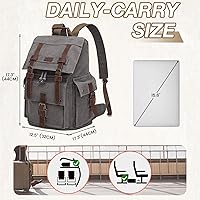 Kattee Men’s Leather Canvas Backpack — image 3