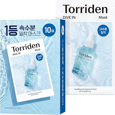 Torriden DIVE IN Hyaluronic Acid Facial Mask (10 sheets)