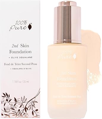 100% PURE 2nd Skin Lightweight Serum Foundation Shade 1 1.18 Fl Oz