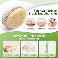 Fanwer 27.5″ Long Handle Back Bath Brush with Silicone Scrubber — image 6