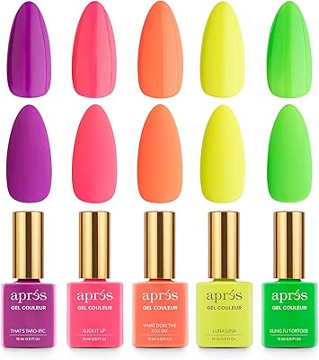 APRÉS Apres Gel Couleur Combo Set, 5 Color Gel Nail Polish Set 1