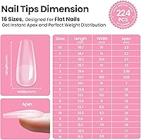 Beetles Tipex Pre-Building Instant Apex Nail Tips Kit – Coffin Medium, 224PCS — image 4