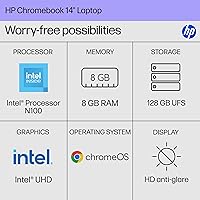 HP Chromebook 14a-nf0099nr, 14-inch, Intel N100, 8GB RAM, 128GB SSD — image 2