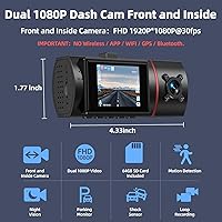 Milerong X25 Dual Dash Cam Front and Inside 1080P with 64GB Card — image 2