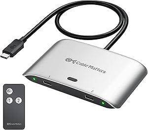 Cable Matters 20Gbps USB C Switch for 2 Computers