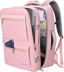 BALEINE Travel Backpack for Women Men, Large, Pink Review