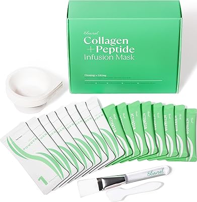 Ebanel Collagen Peptides Wash-Off Face Mask Set, 8 Pack