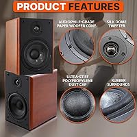 Pyle PHQBS62 6.5″ Home Wooden Bookshelf Speakers — image 6