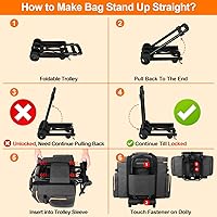 Sambois Rolling Teacher Tote Bag with Detachable Trolley — image 2