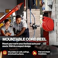 ReelWorks 75ft Extension Cord Reel with LED Light Up Connector — image 4